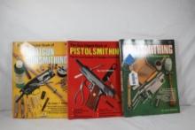 Three Gun Digest Rifle, pistol and shotgun gunsmithing soft cover books. Used.