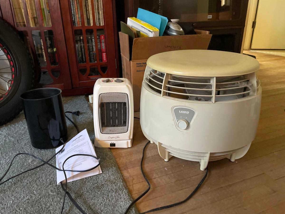 Vtg Lasko Floor Fan with Heater and Lamp