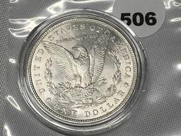 1887 Morgan Dollar BU,  Capsolated