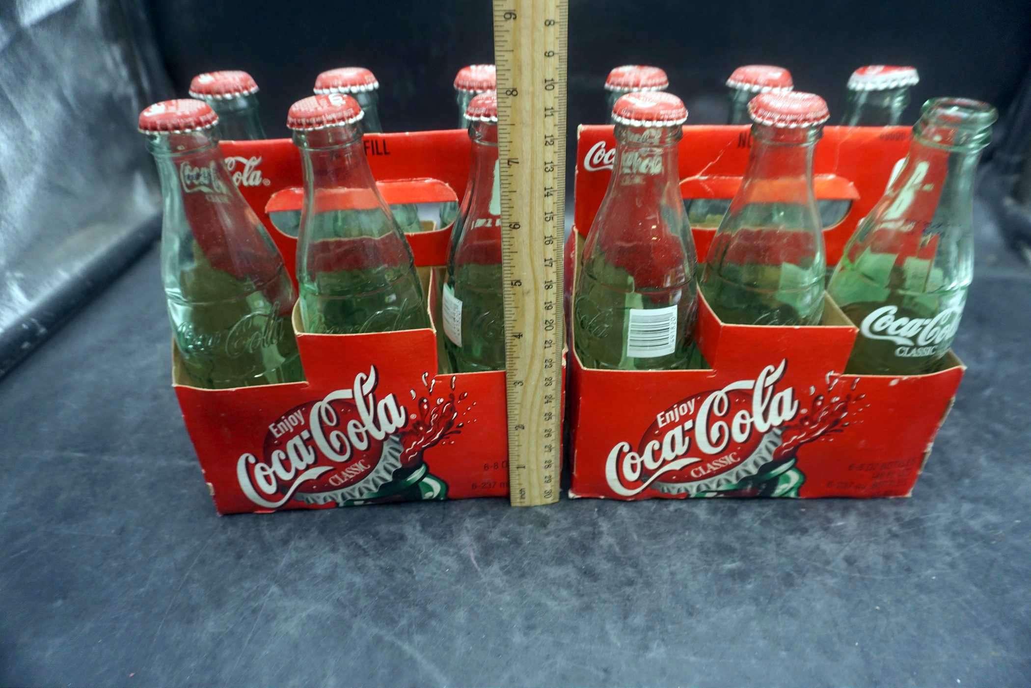 Coca-Cola Bottles W/ Caddies