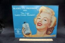 Marilyn Monroe Lustre-Creme Shampoo Metal Advertising Sign