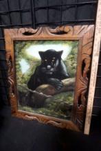 Framed Black Panther Drawing