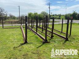 (21-4) (2) 7'H x 32'L 4-Section Upright Pipe Racks