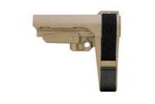 SB Tactical SBA3 Pistol Stabilizing Brace - FDE | Mil-Spec Carbine Buffer Compatible