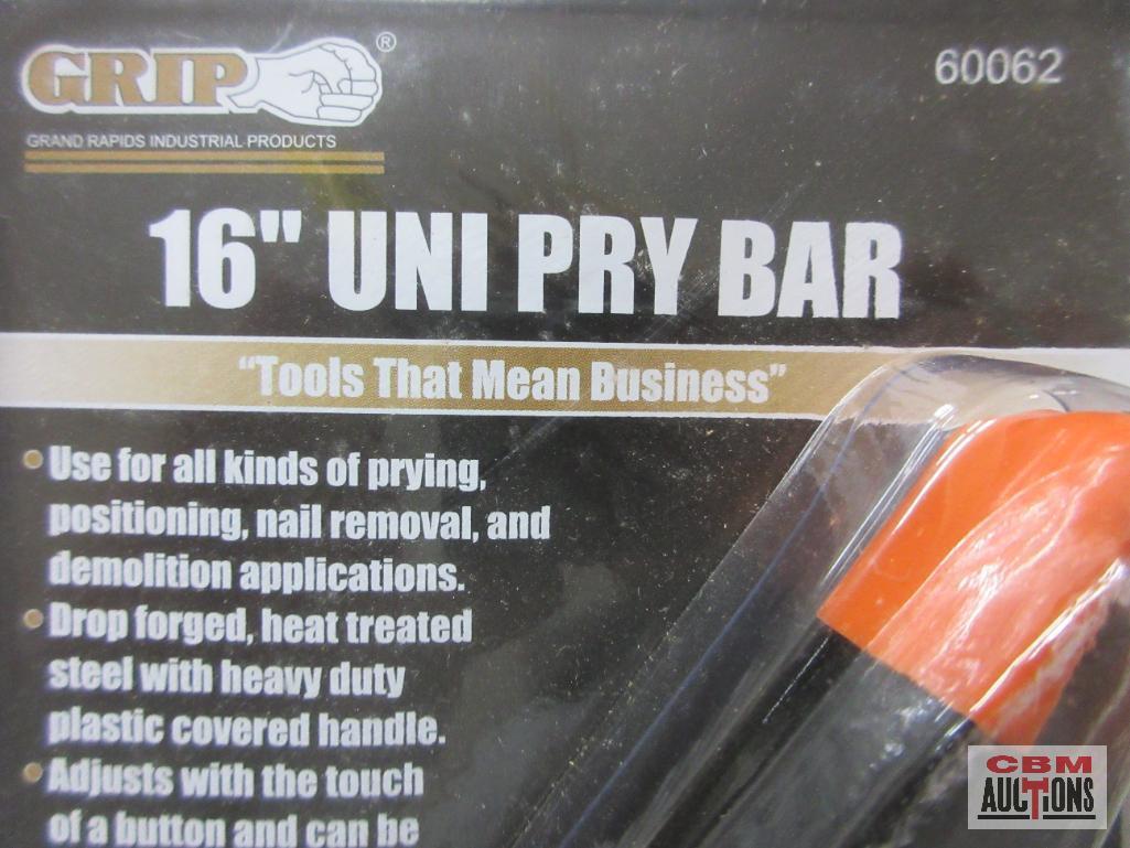 Grip 60062 16" Drop Forged, Heat Treated Steel, Uni Pry Bar