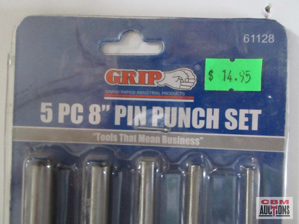 Grip 57196 6" Long Nose Pliers Grip 61128 5pc 8" Pin Punch Set... Scraper...