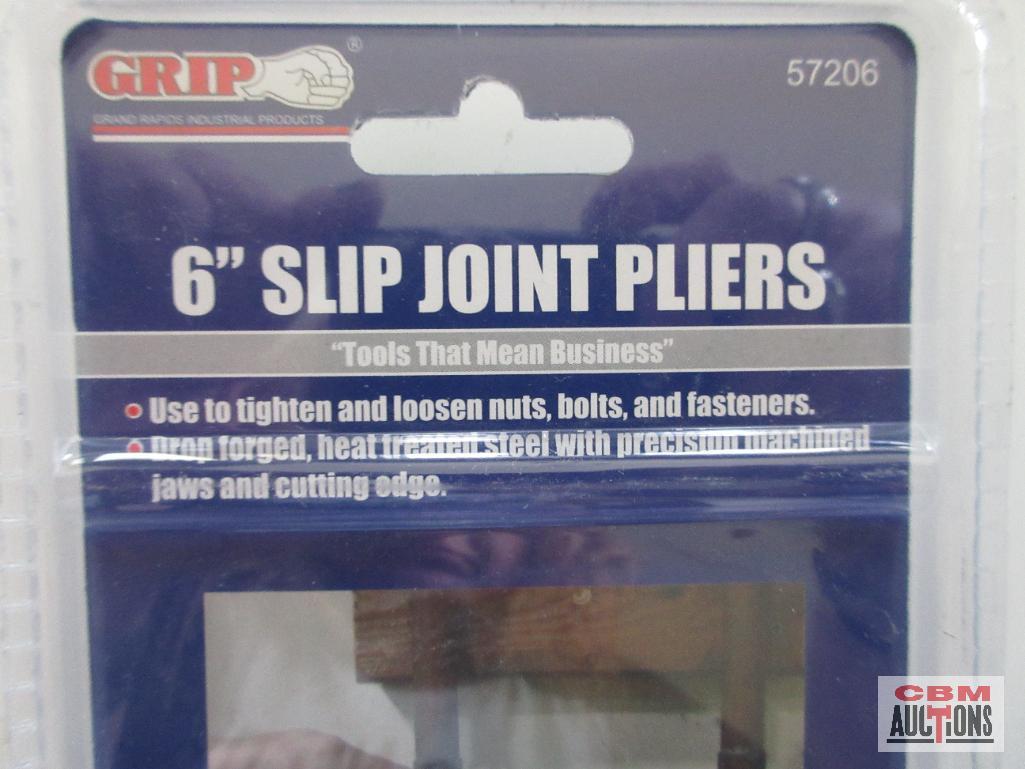 Grip 57196 6" Long Nose Pliers Grip 61128 5pc 8" Pin Punch Set Scraper
