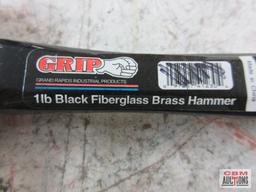 Grip 41220 1lb Black Fiberglass Brass Hammer Shop Iron Professional 63048 2lb Copper Non-Sparking