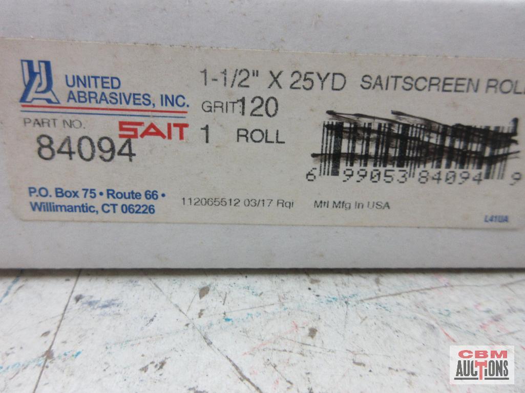 United Abrasives, Inc. 84094 1-1/2" x 25yds, Saitscreen Roll, 120 Grit - Set of 2