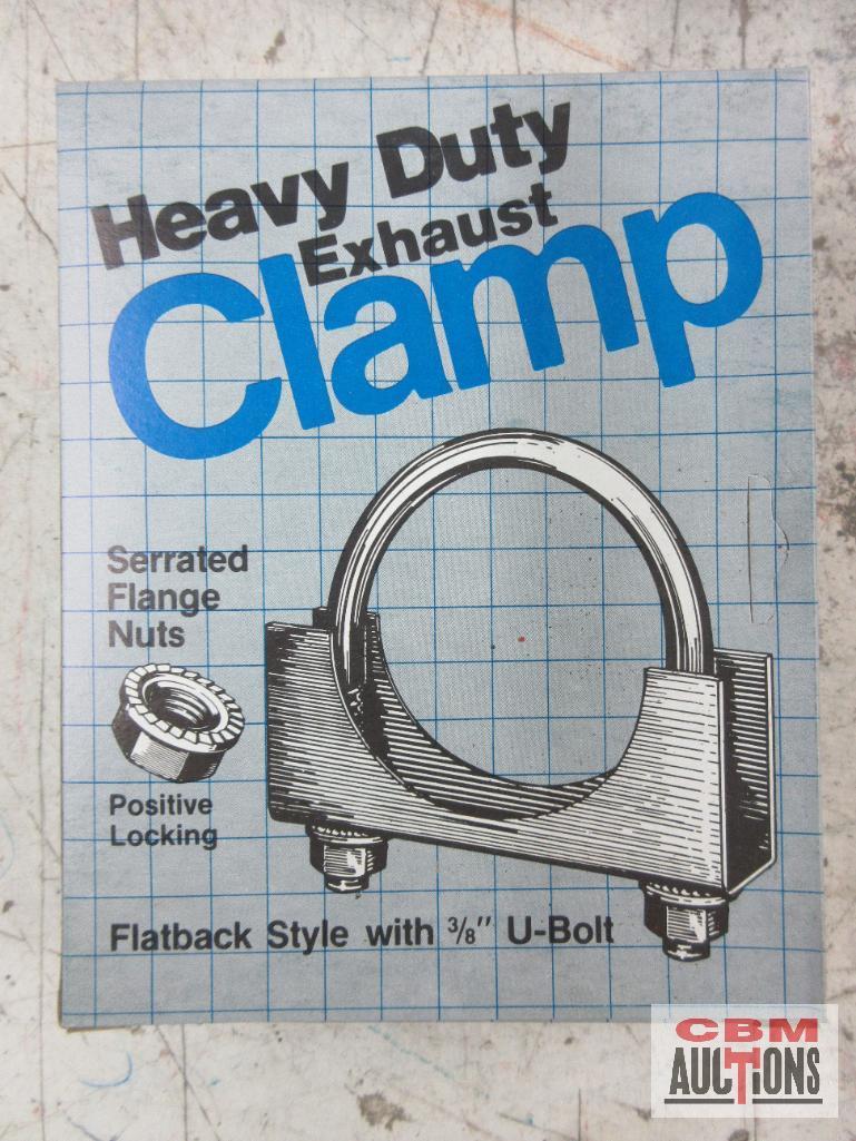 08010 Heavy Duty Exhaust Clamp 3", Flatback Style w/ 3/8" U-Bolt