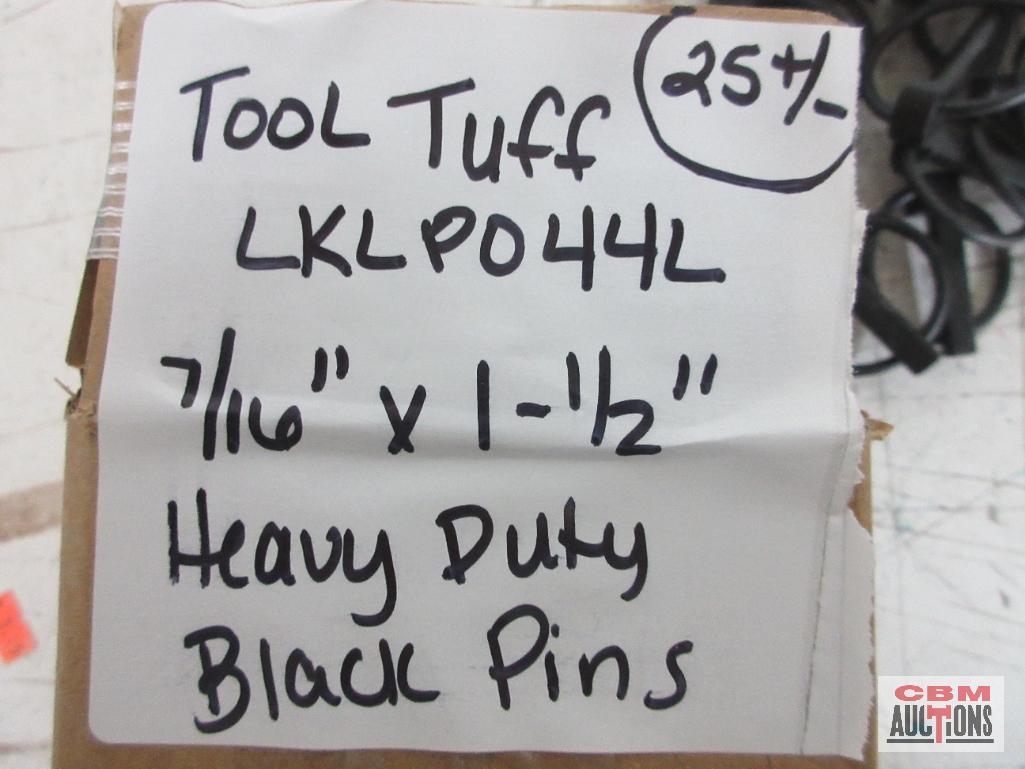 Tool Tuff LKLP044L 7/16" x 1-1/2" Heavy Duty Black Pins - Set of 25(+/-)
