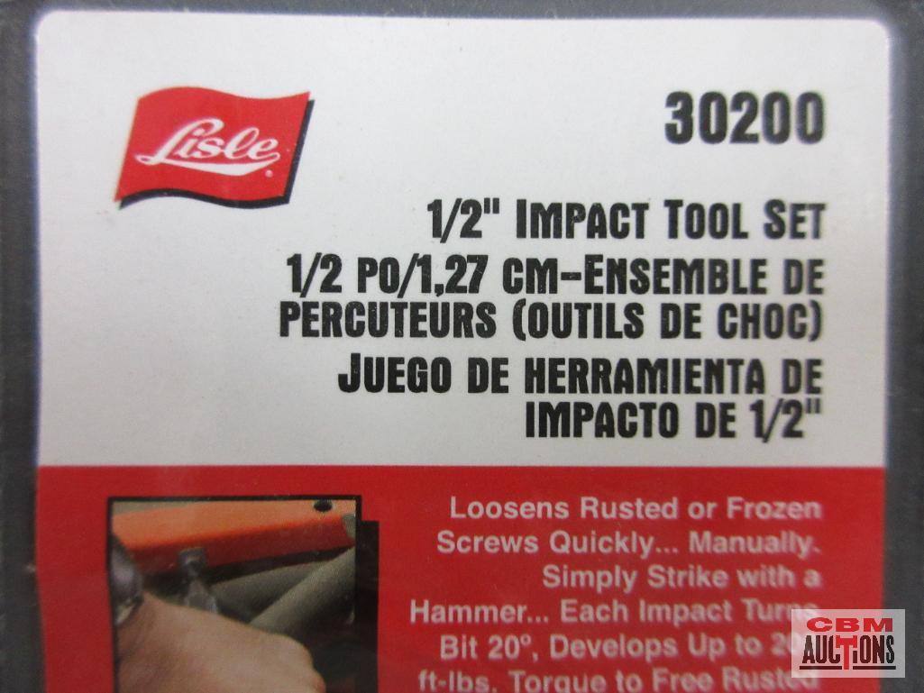 Lisle 30200 1/2" Impact Tool Set w/ Molded Storage Case Includes: #3 Phillips 5/16" Bit #1 Phillios