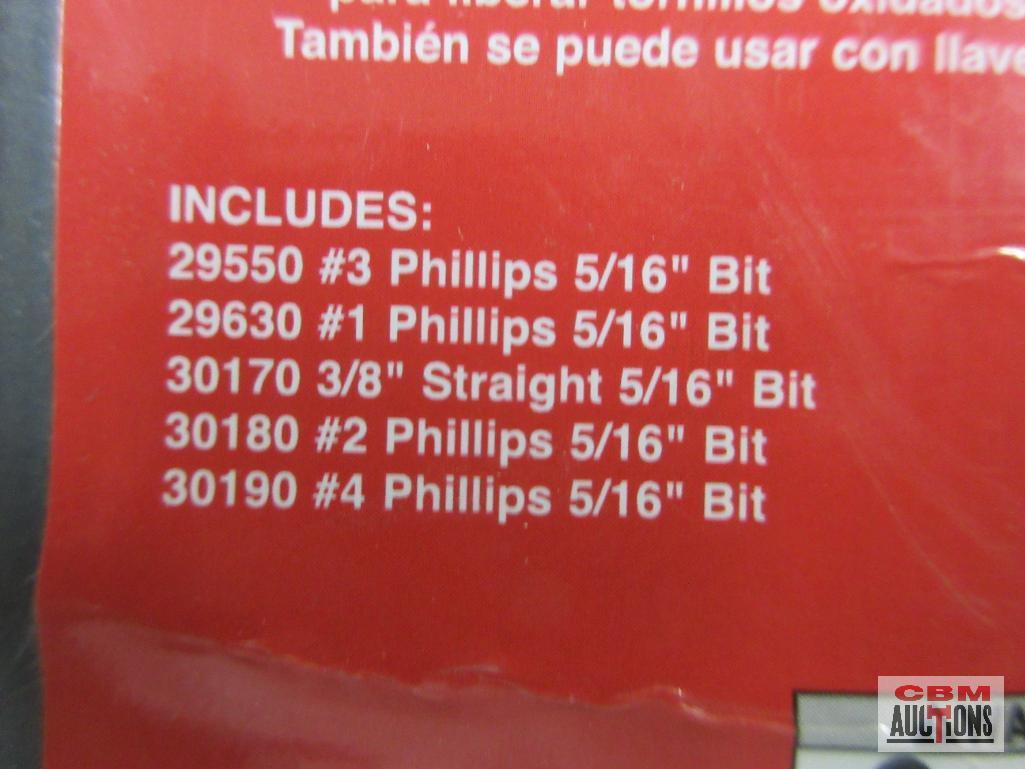 Lisle 30200 1/2" Impact Tool Set w/ Molded Storage Case Includes: #3 Phillips 5/16" Bit #1 Phillios