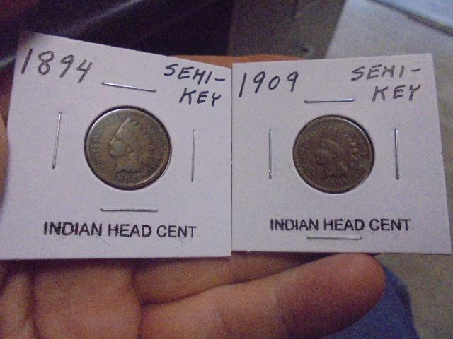 1894 & 1909 Indian Head Cents