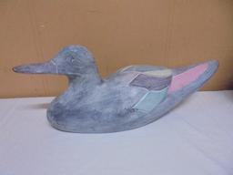 Large Wooden Handpainted Duck