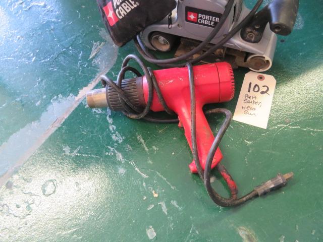Porter Cable belt sander, Heat gun