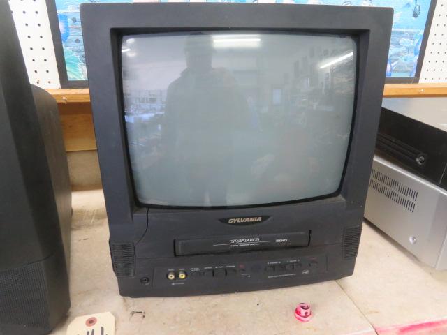 (2) TVs with VHS players