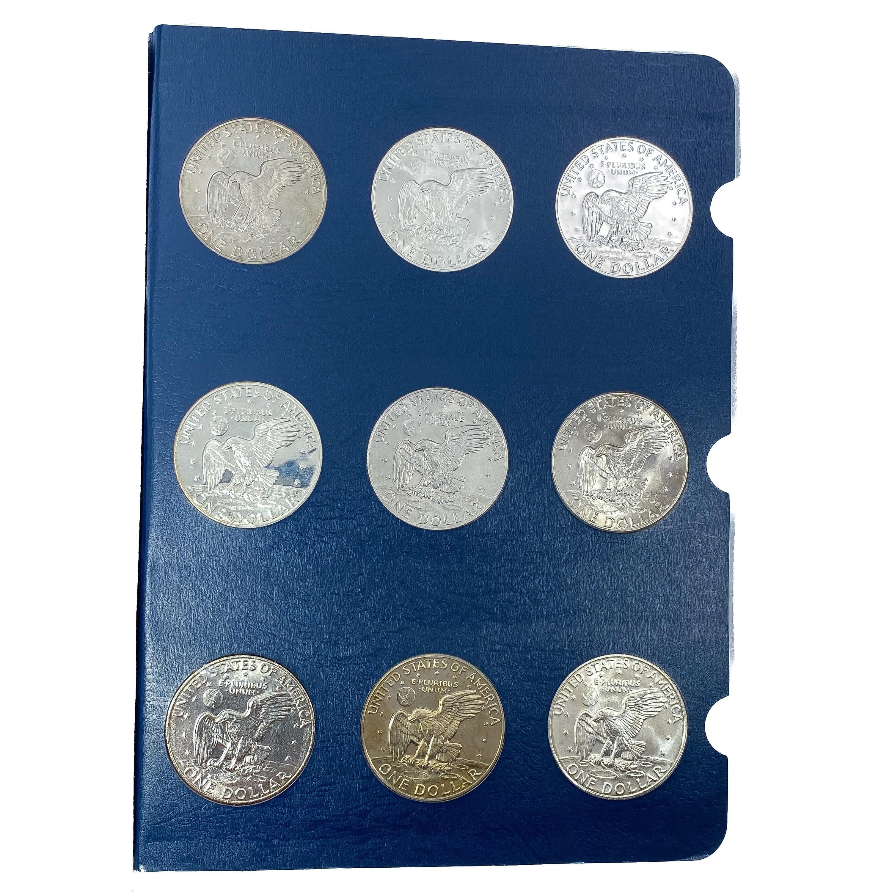 1971-1978 Eisenhower Silver Dollar Book (32 Coins)