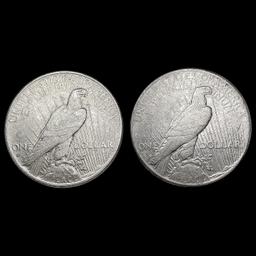 [2] Peace Silver Dollars [1924-S, 1935-S] CLOSELY