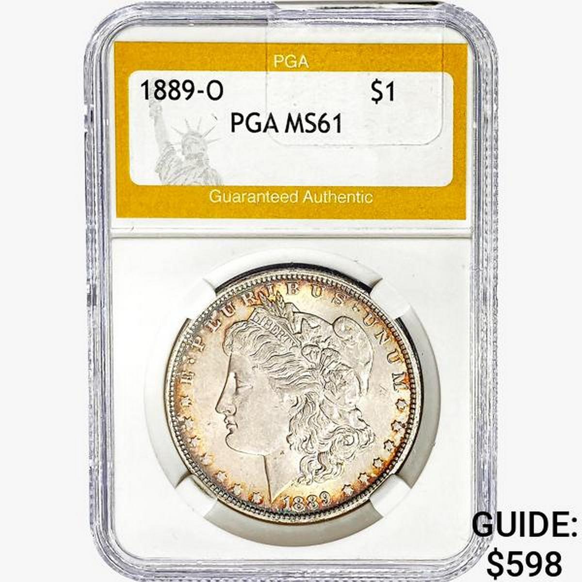 1889-O Morgan Silver Dollar PGA MS61
