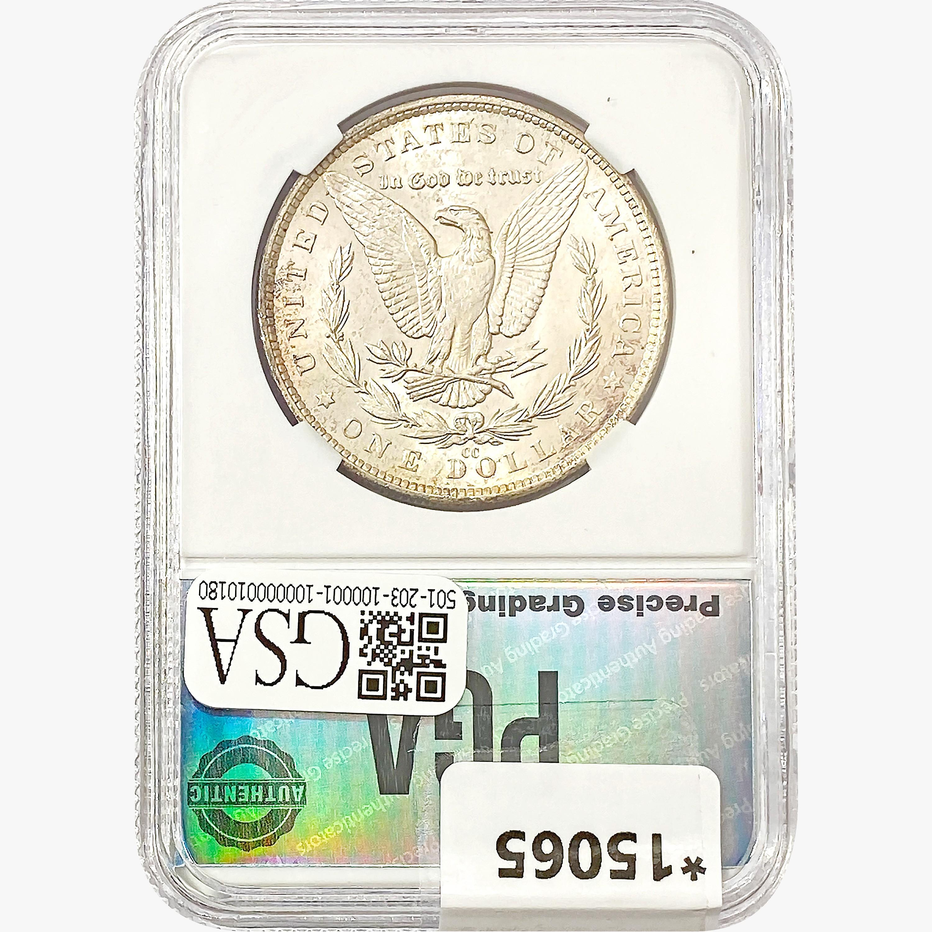 1882-CC Morgan Silver Dollar PGA MS66
