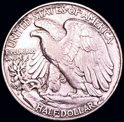 1921-D Walking Liberty Half Dollar CHOICE AU