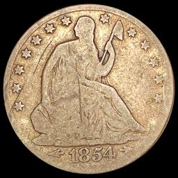 1854 Arws Seated Liberty Half Dollar NICELY CIRCUL