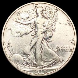 1919-S Walking Liberty Half Dollar CLOSELY UNCIRCU