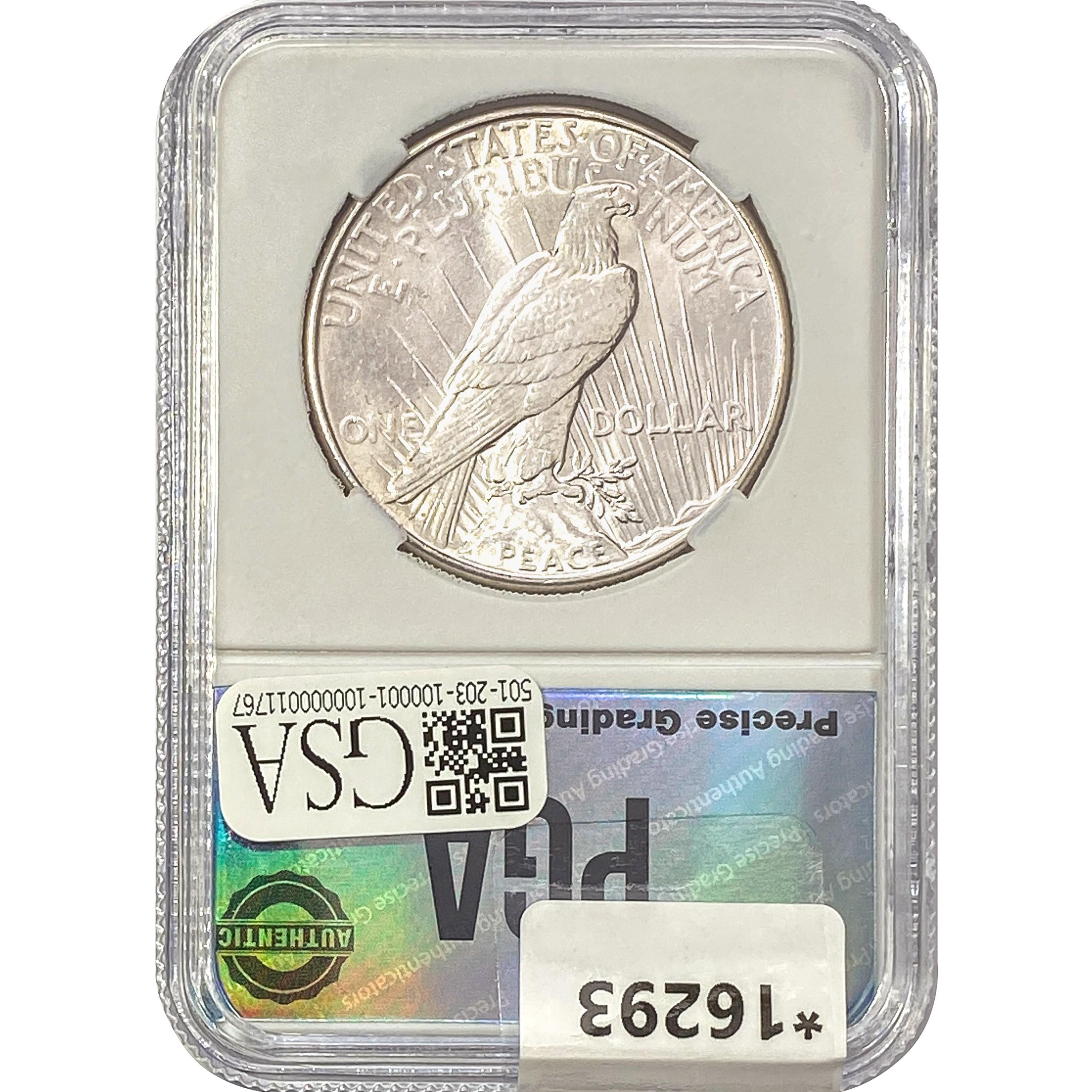 1934 Silver Peace Dollar PGA MS64