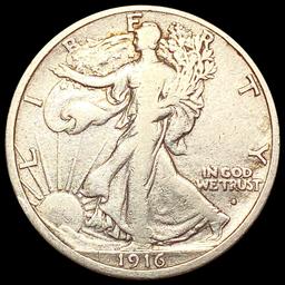 1916-S Walking Liberty Half Dollar NICELY CIRCULAT