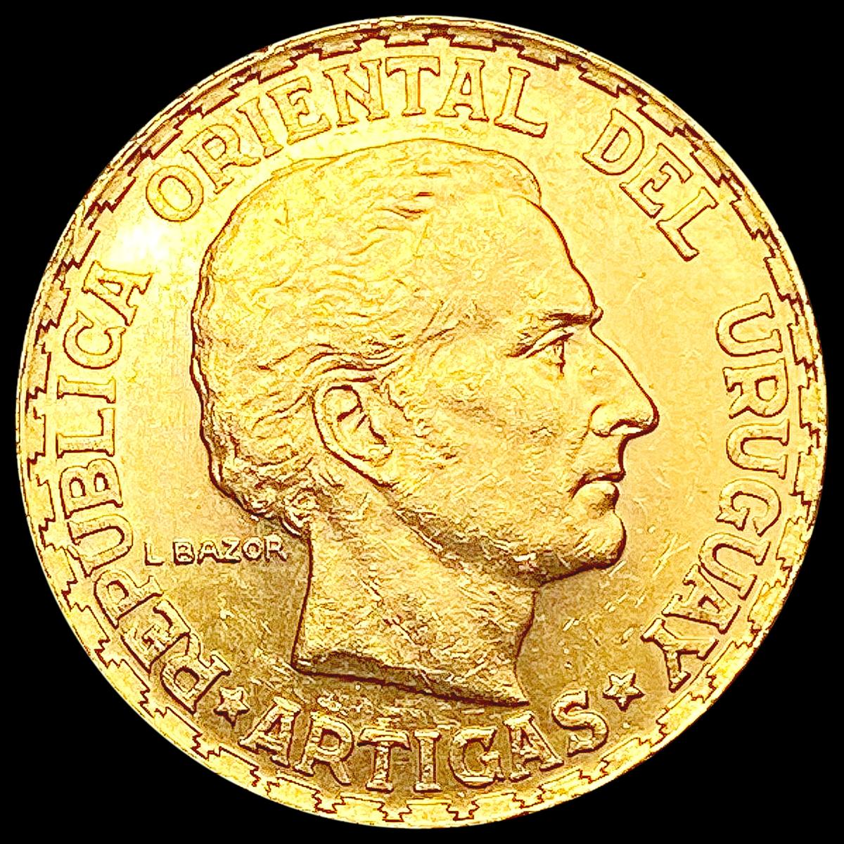 1930 Uruguay .25oz Gold 5 Pesos UNCIRCULATED