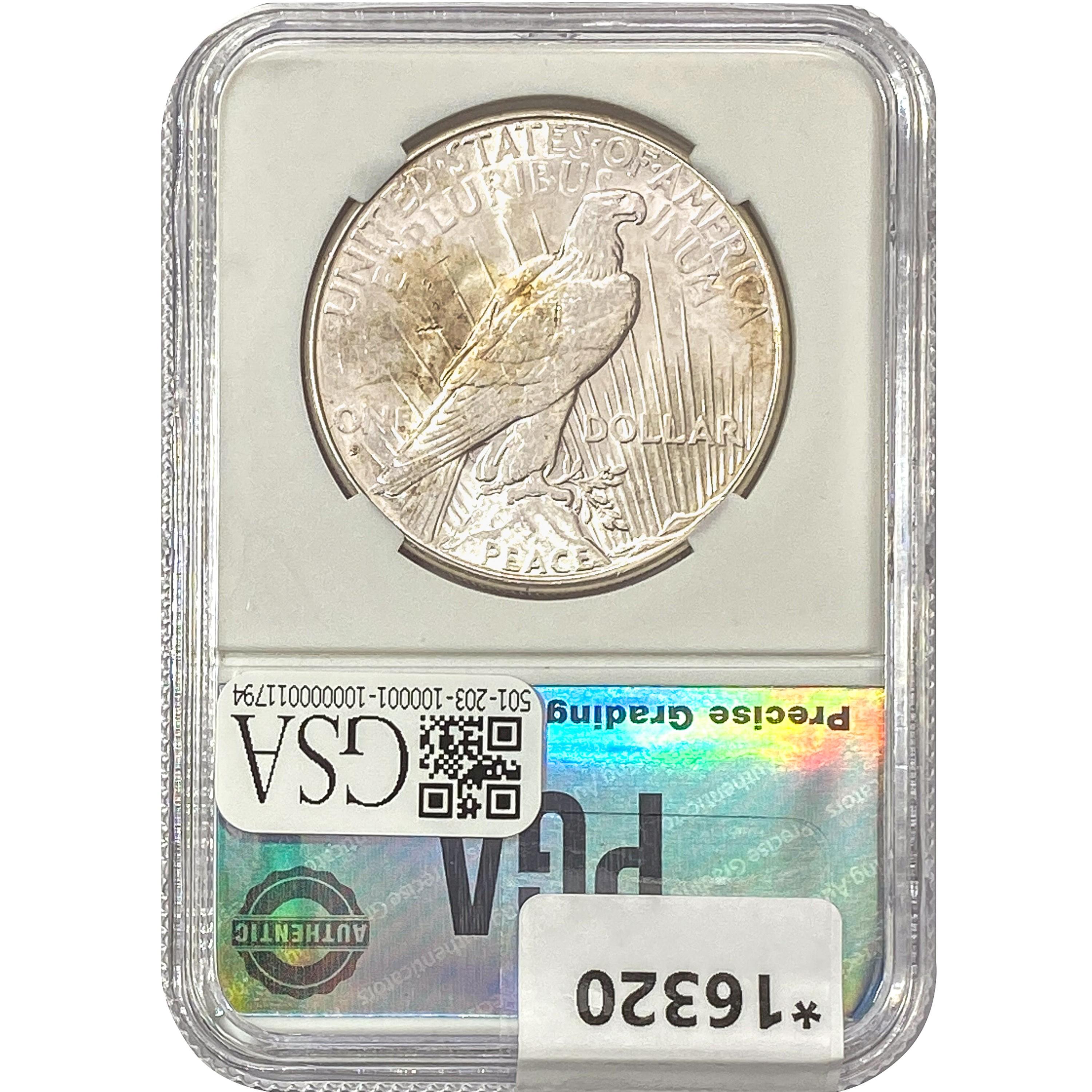 1928-S Silver Peace Dollar PGA MS65+