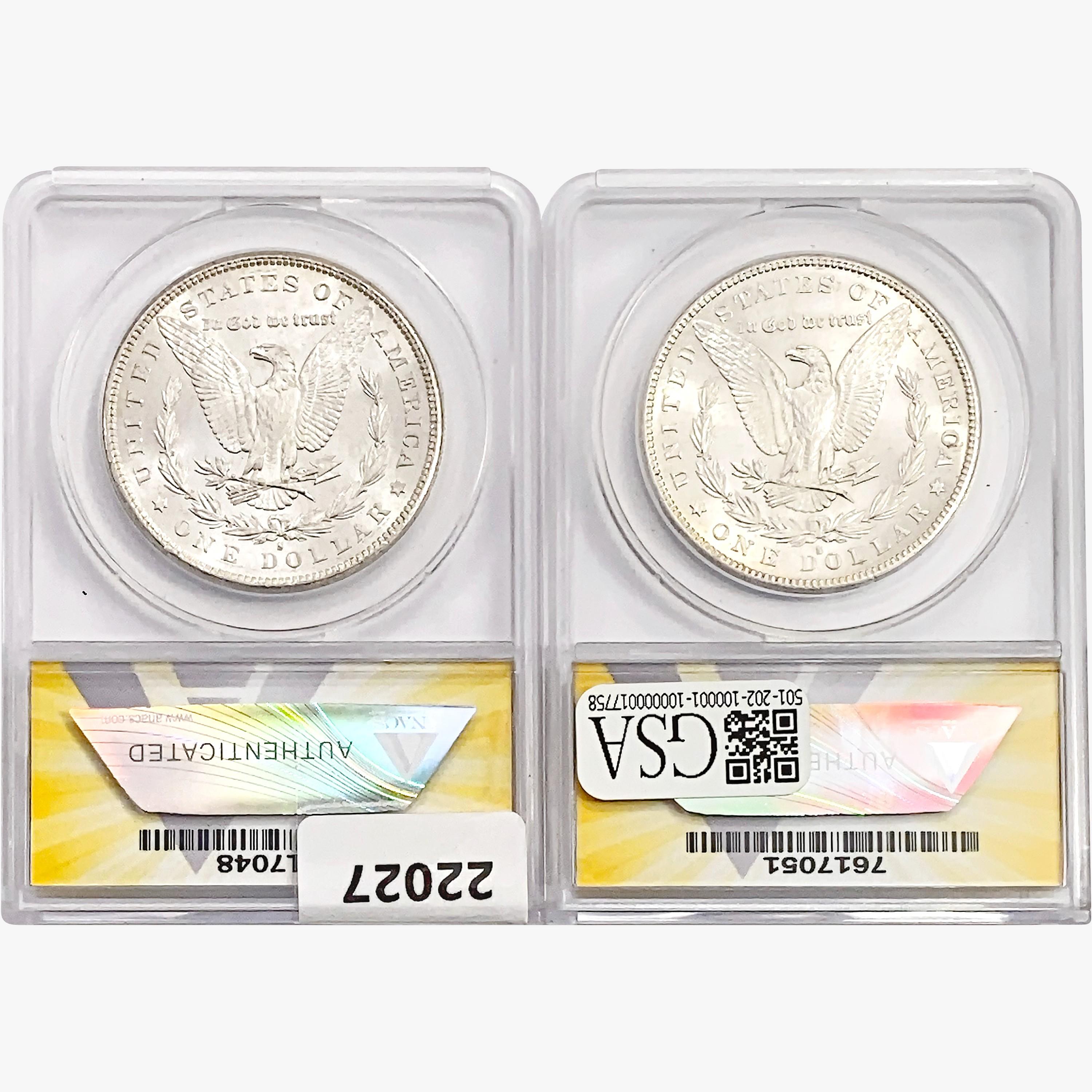 1881-1882-S [2] Morgan Silver Dollar ANACS MS63