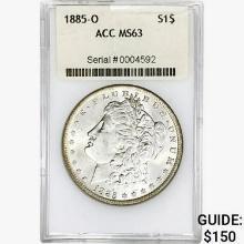1885-O Morgan Silver Dollar ACC MS63
