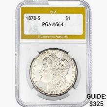 1878-S Morgan Silver Dollar PGA MS64