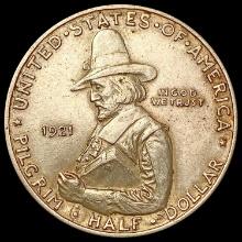 1921-D Pilgrim Half Dollar NEARLY UNCIRCULATED