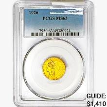 1926 $2.50 Gold Quarter Eagle PCGS MS63