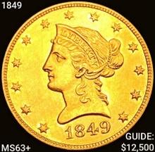 1849 $10 Gold Eagle CHOICE BU+
