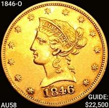 1846-O $10 Gold Eagle CHOICE AU