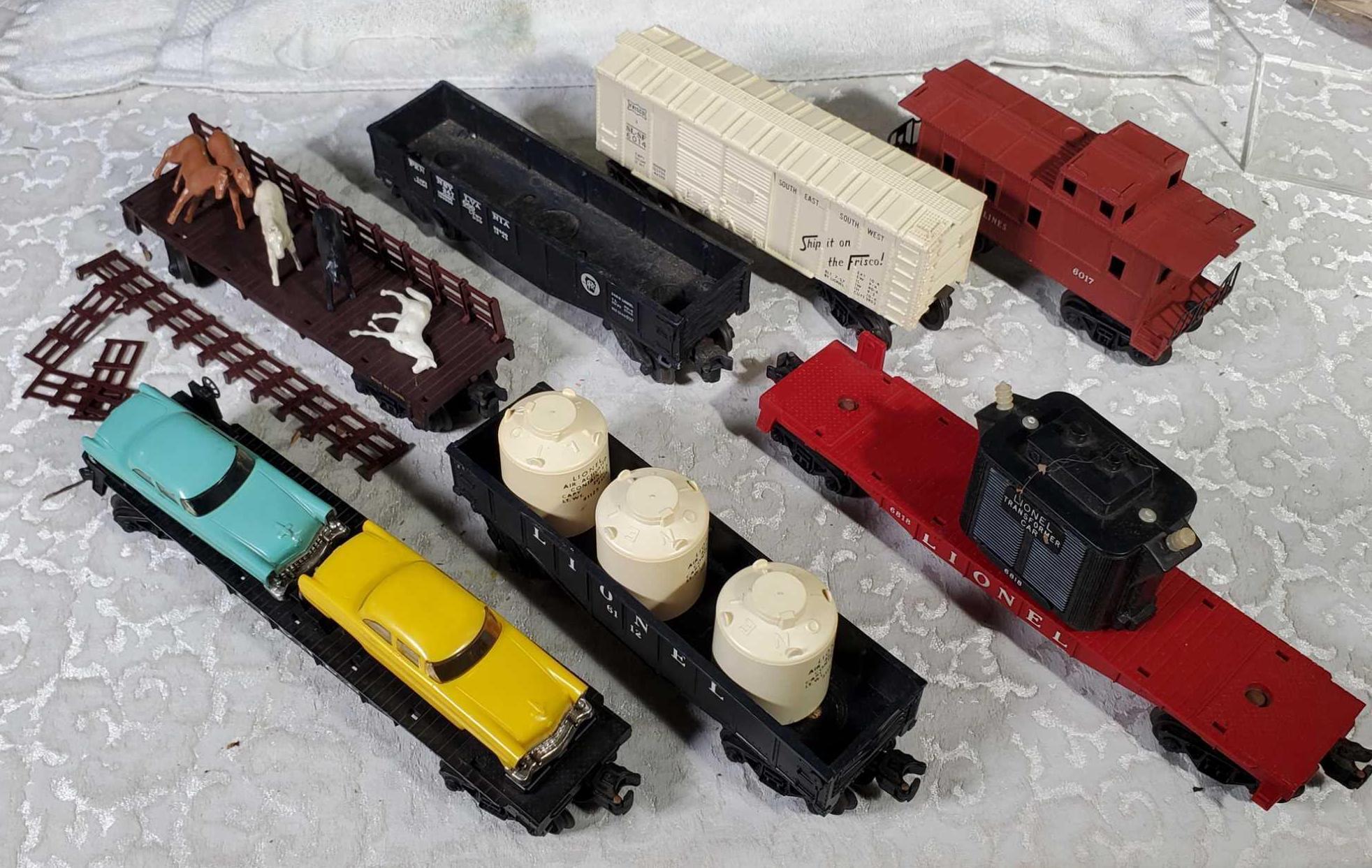 Lionel Post War Model Railroad Engines, Cars and Accessories with Some As Is Boxes