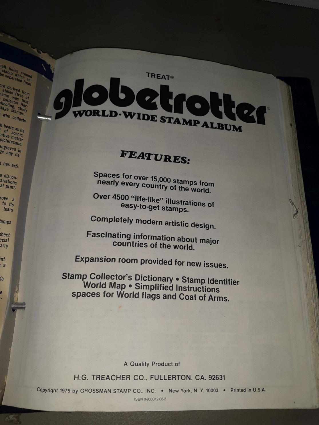 Vintage Globetrotter Worldwide Stamp Album
