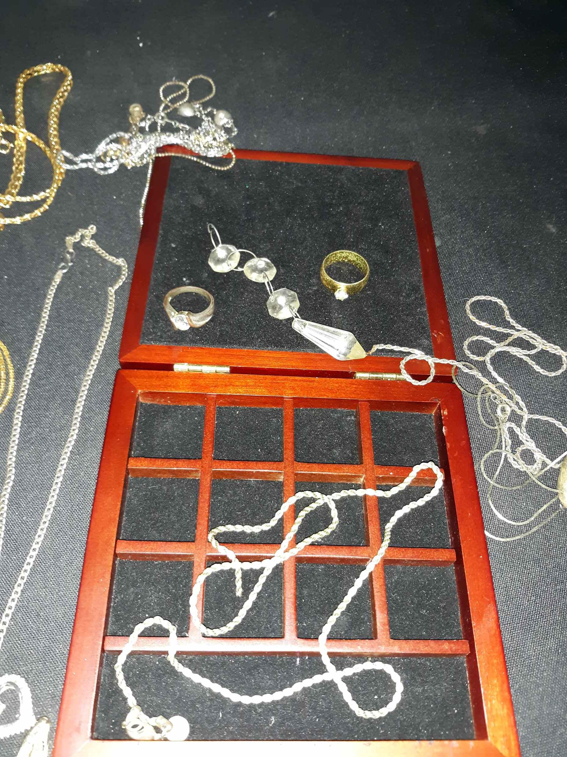 Costume Jewelry with box lot
