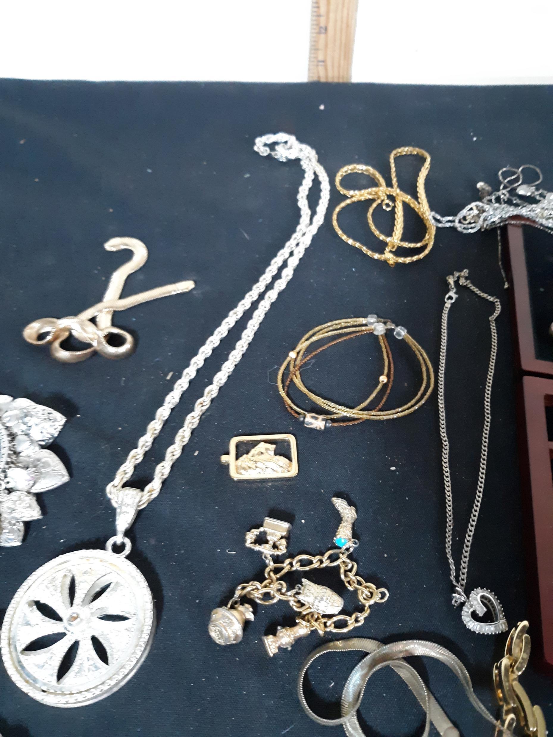 Costume Jewelry with box lot