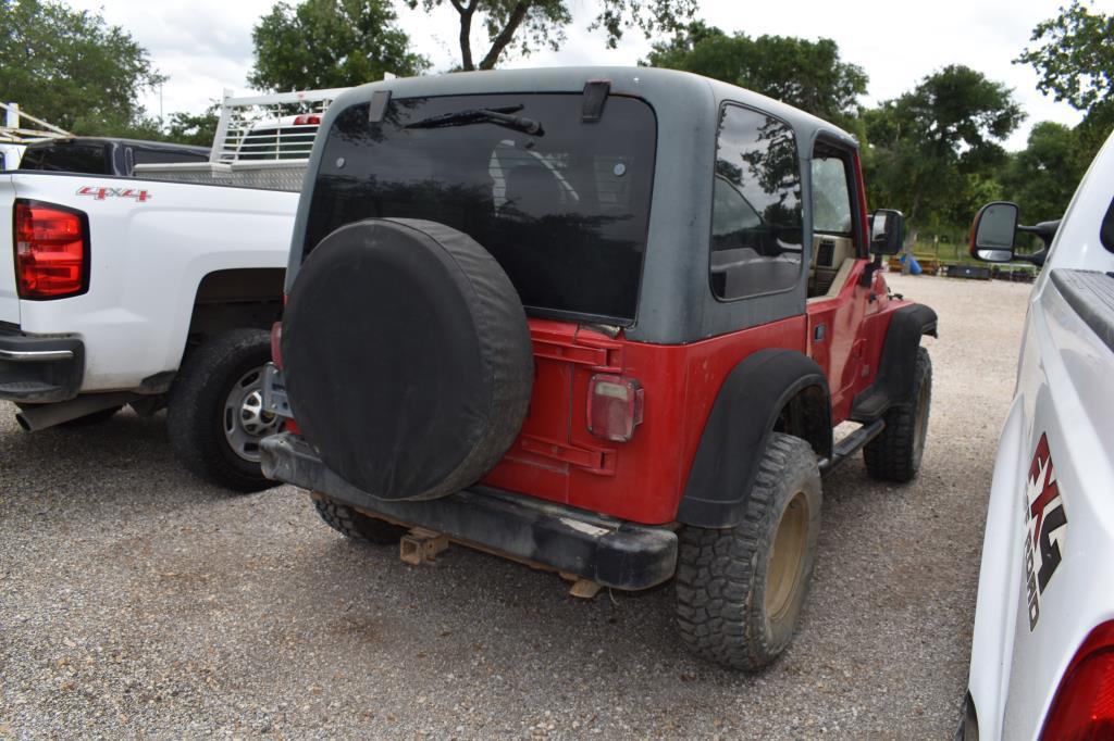 1997 JEEP (VIN # 1J4FY29P5VP527166) (SHOWING APPX 131,644 MILES, UP TO THE BUYER TO DO THEIR DUE DIL