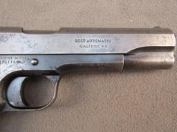 handgun: COLT Model Government, Semi-Auto Pistol, .45, 6 shot, 5" barrel, S#C125111