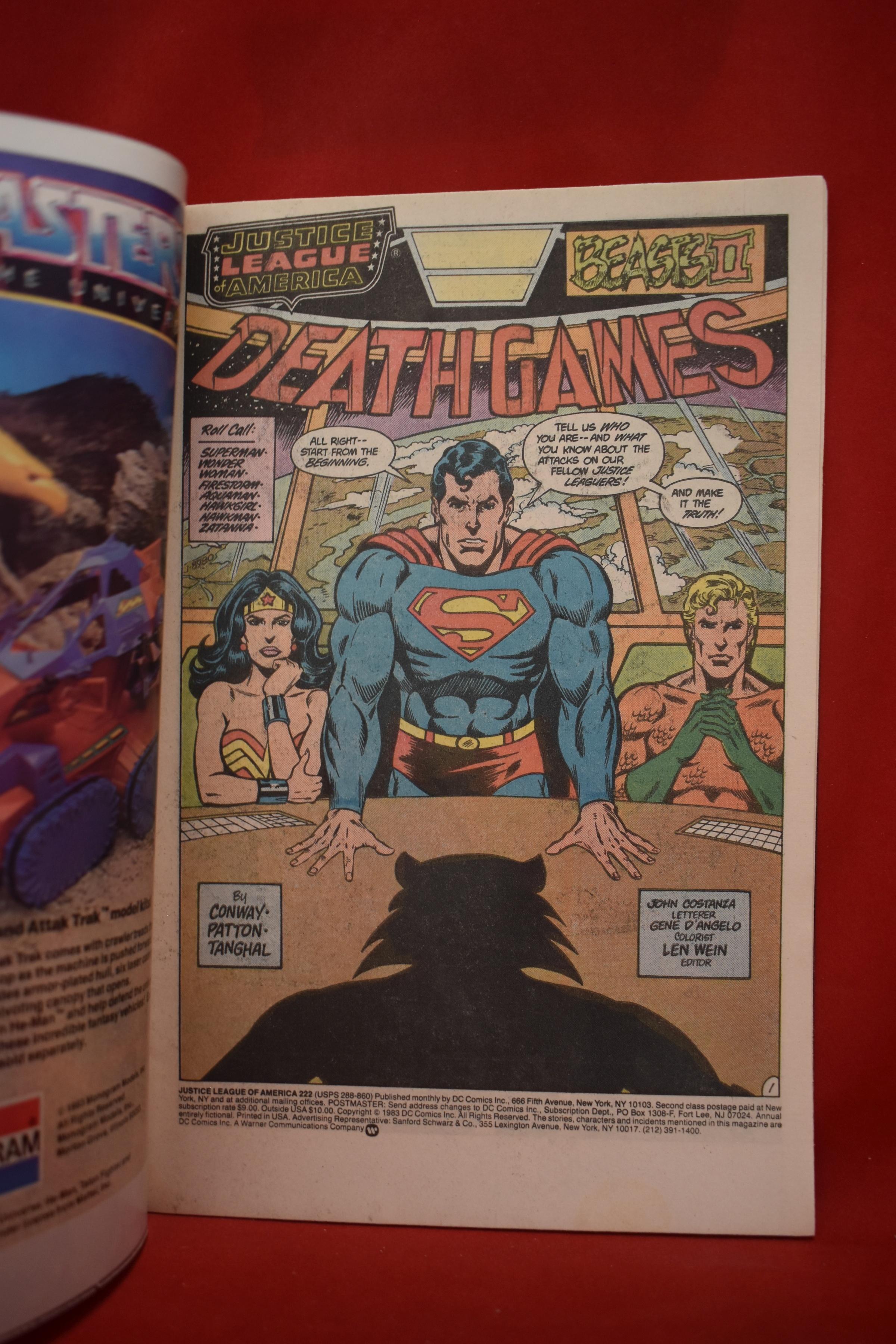 JUSTICE LEAGUE #222 | BEASTS II: DEATH GAMES | DICK GIORDANO - 1984