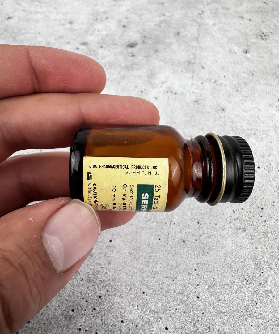 Serpatilin Ritalin CIBA Pharmacy Bottle