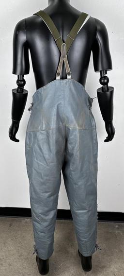 German Army Grey Leather Submarine Deck Pants