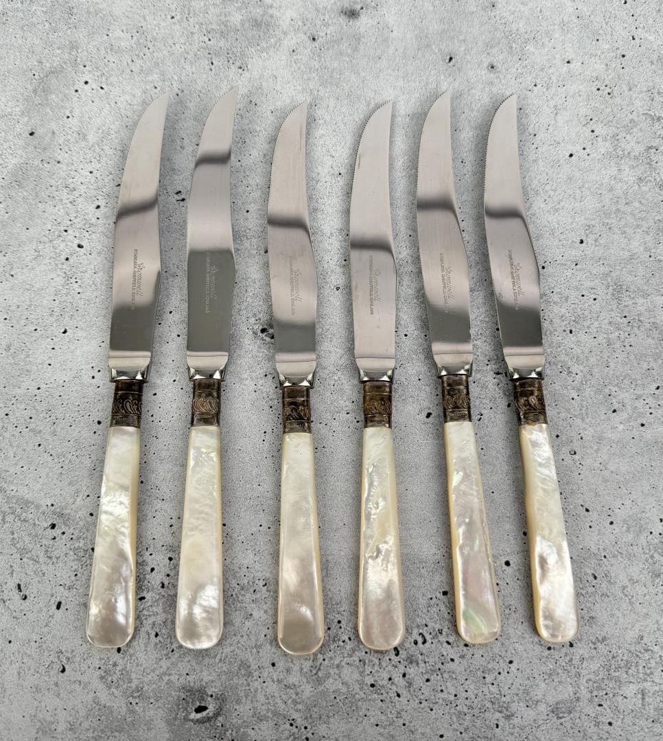 Cromwell Sterling & Mother of Pearl Knife Set