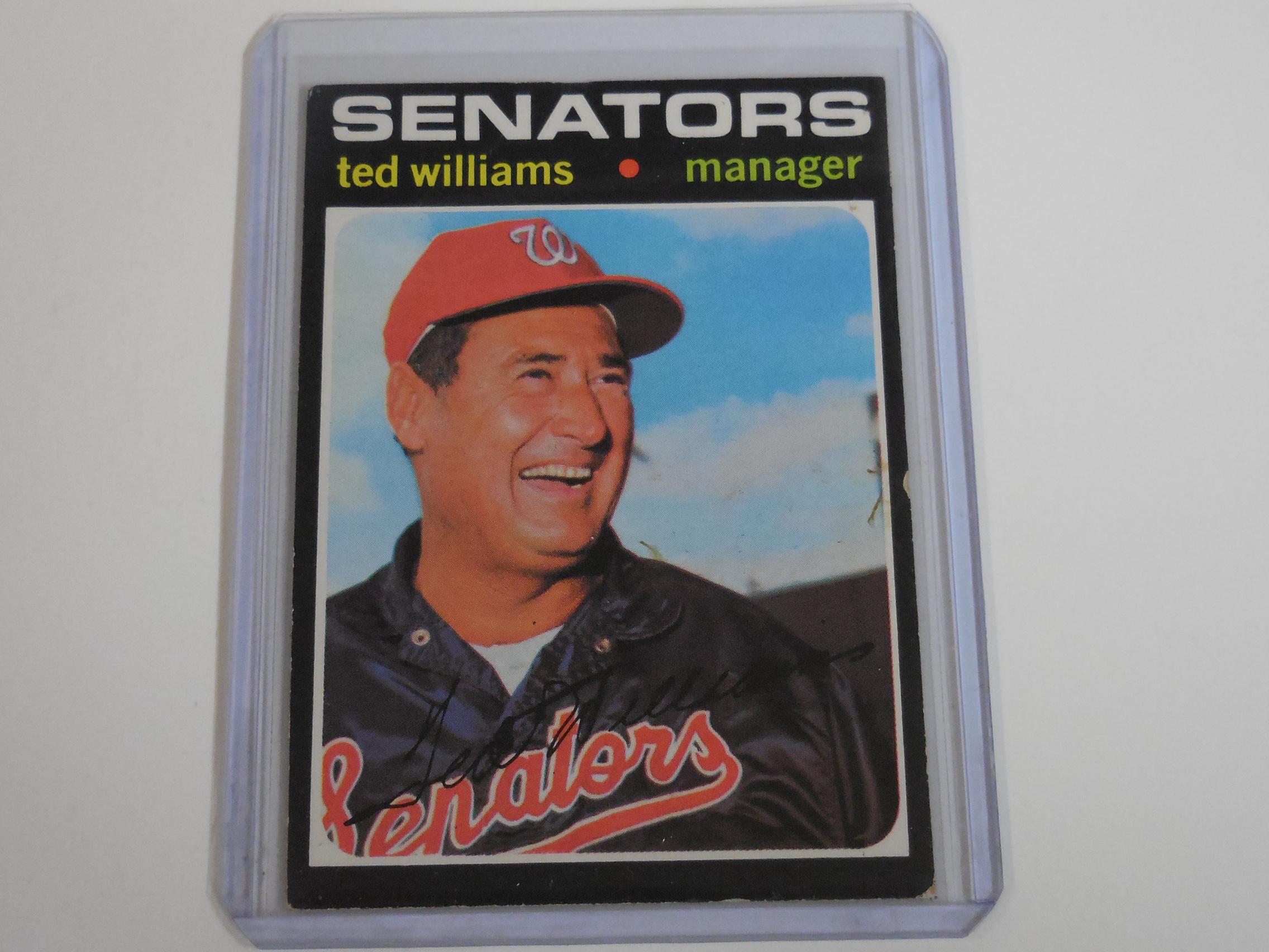 1971 TOPPS #380 TED WILLIAMS WASHINGTON SENATORS MANAGER CARD